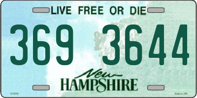 NH license plate 3693644