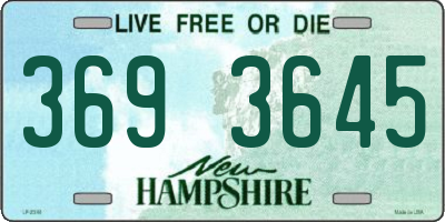 NH license plate 3693645