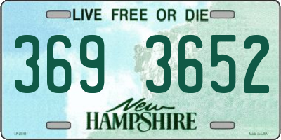 NH license plate 3693652