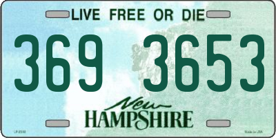 NH license plate 3693653