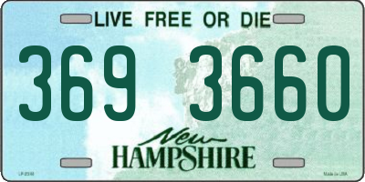 NH license plate 3693660