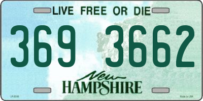 NH license plate 3693662