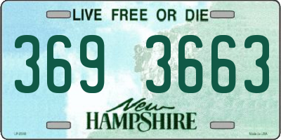 NH license plate 3693663