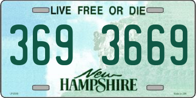NH license plate 3693669