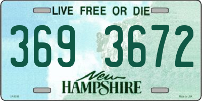 NH license plate 3693672