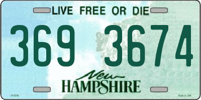 NH license plate 3693674