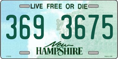 NH license plate 3693675