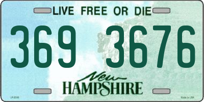 NH license plate 3693676