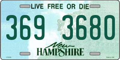 NH license plate 3693680