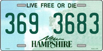 NH license plate 3693683