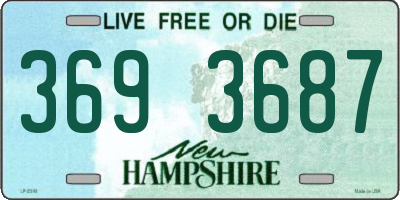 NH license plate 3693687