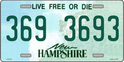 NH license plate 3693693