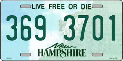 NH license plate 3693701