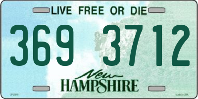 NH license plate 3693712