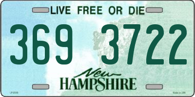 NH license plate 3693722
