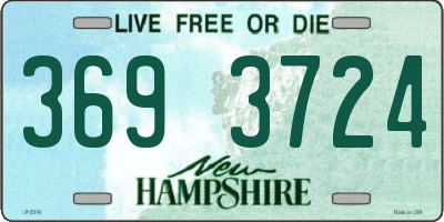 NH license plate 3693724