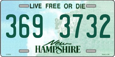 NH license plate 3693732