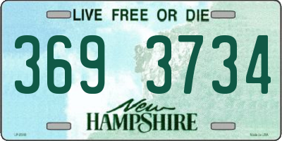 NH license plate 3693734