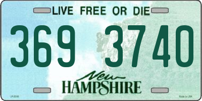 NH license plate 3693740