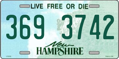 NH license plate 3693742