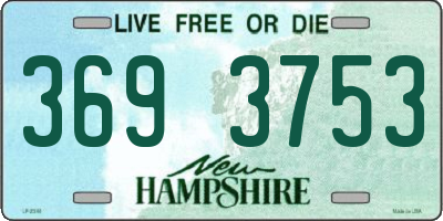 NH license plate 3693753