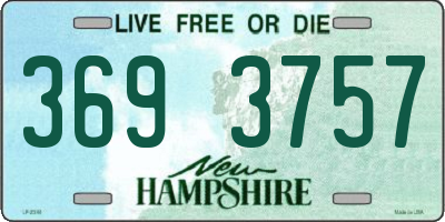 NH license plate 3693757