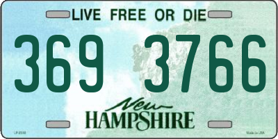NH license plate 3693766