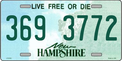NH license plate 3693772