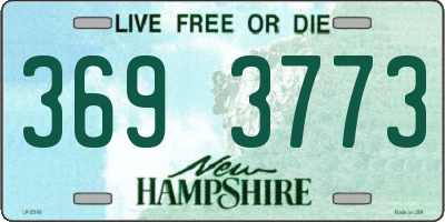 NH license plate 3693773