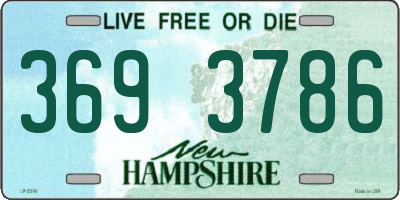 NH license plate 3693786