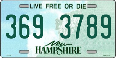 NH license plate 3693789