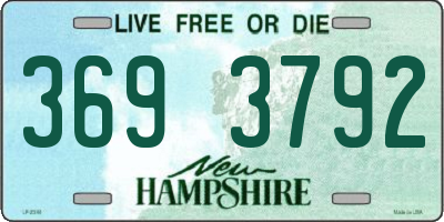 NH license plate 3693792