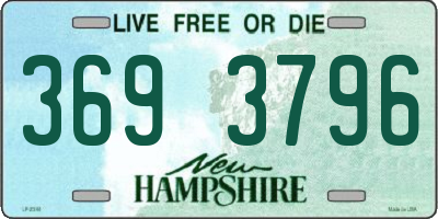NH license plate 3693796