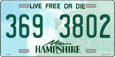 NH license plate 3693802