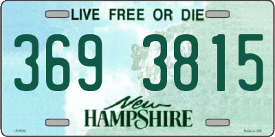 NH license plate 3693815