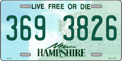 NH license plate 3693826