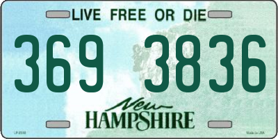 NH license plate 3693836