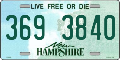 NH license plate 3693840