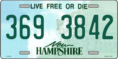 NH license plate 3693842