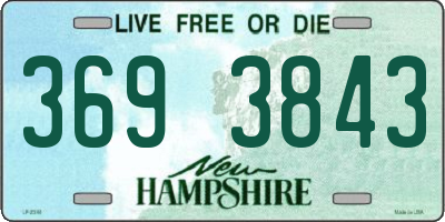 NH license plate 3693843