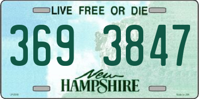 NH license plate 3693847