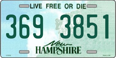 NH license plate 3693851