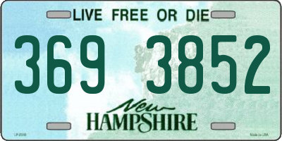 NH license plate 3693852