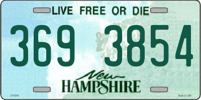 NH license plate 3693854