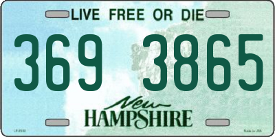 NH license plate 3693865
