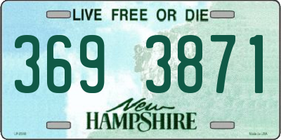 NH license plate 3693871