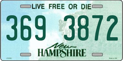 NH license plate 3693872