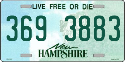 NH license plate 3693883