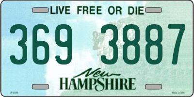 NH license plate 3693887