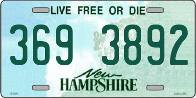 NH license plate 3693892